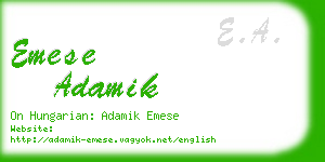 emese adamik business card